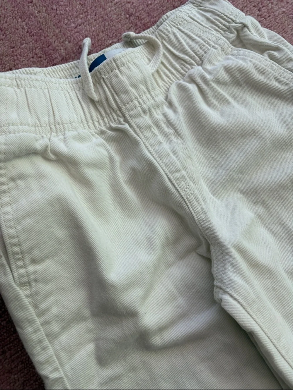 Old Navy Khaki Cream High-Rise Baggy Pants 6-7Y 100% cotton natural fibers